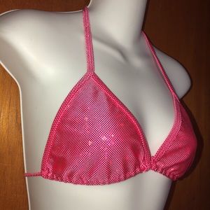 Folter Pink Sparkle Swim Top One Size Fits Most